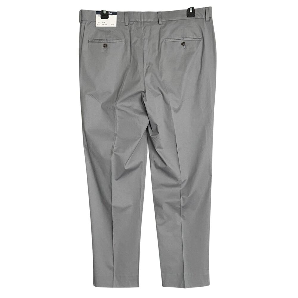 Nautica Men's 2-Piece Suit 36R 30W Bi-Stretch Cotton Gaff Solid Grey NEW - Picture 8 of 10